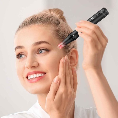 Microneedle Derma Roller Pen for Hair Beard Face Skin, Derma Pen Microneedling Pen for Women Men Home Use
