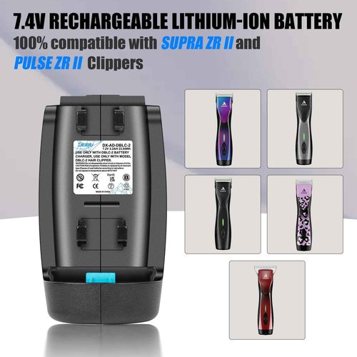 Sicimly DBLC-2 Replacement Battery for Supra ZR II & Pulse ZR II Cordless Clippers - Compatible with 79170 79025 79005 561458 560470 Models-Upgraded long-lasting li-ion(3.5H Use),Fits Original Charger