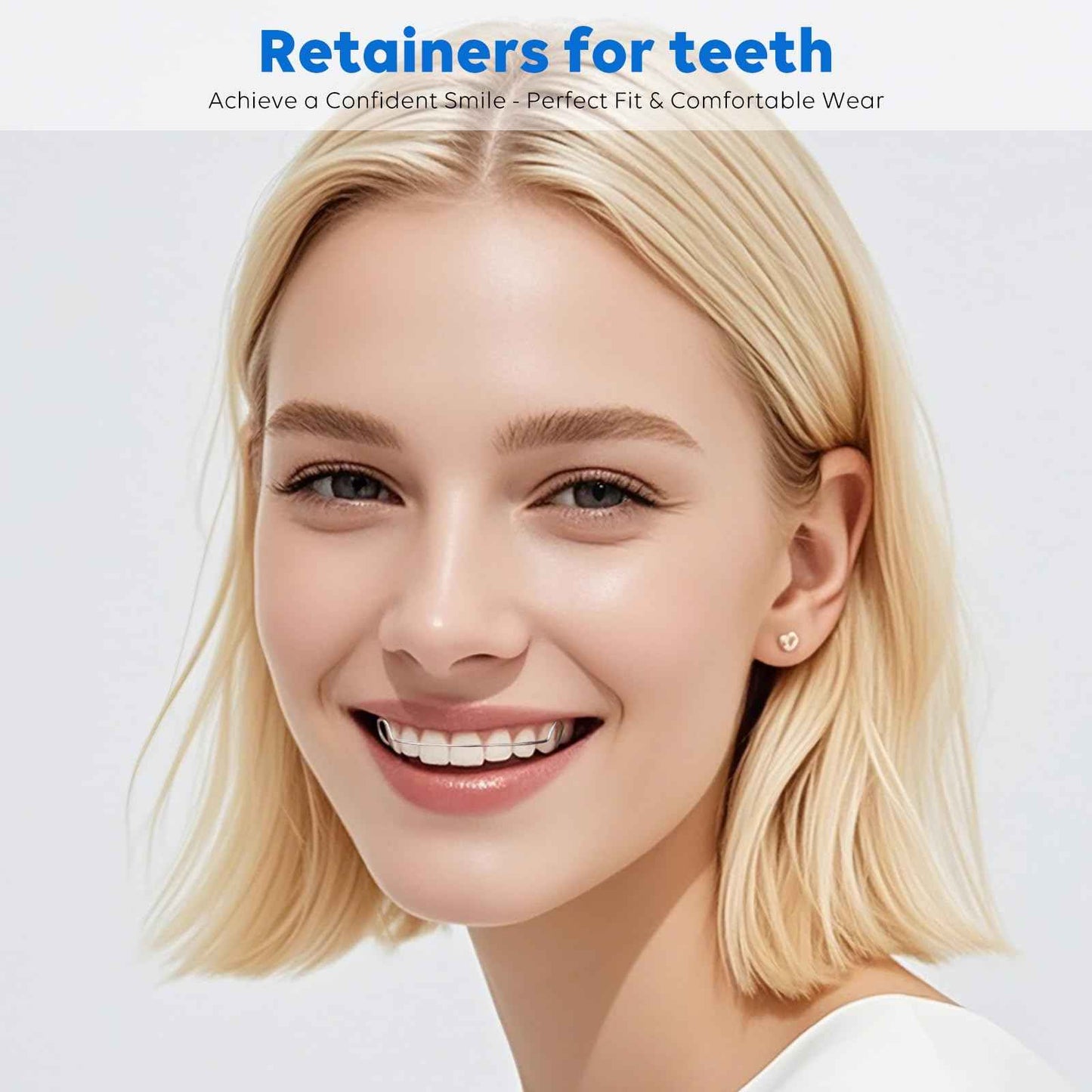 2 Custom Hawley Retainers for Teeth Retention – Comfortable & Durable Upper & Lower Retainers, Personalized Fit