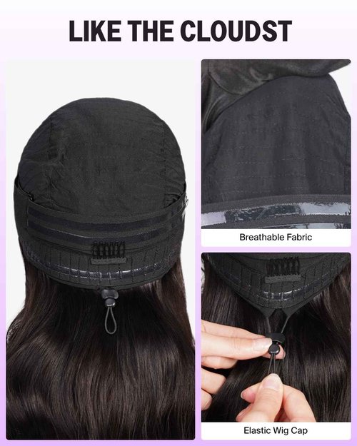Megalook hair 6x5 Glueless Wigs Human Hair Pre Plucked Pre Cut 210% Density for Women Drawstring Wig Human Hair with Baby Hair Wear and Go Body Wave Wig Pre Plucked with Natural Hairline(20 Inch)