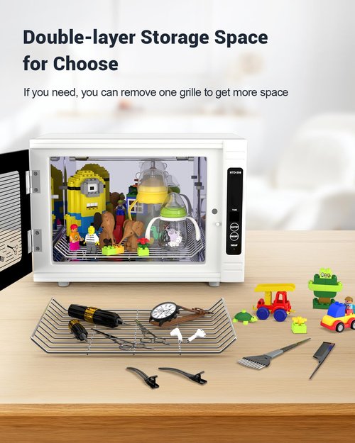 LETORS UV Light Nail Tool Cleaning Cabinet, 12L, Pro Multi-functional Box, 360° Light Coverage, Timer & Safety, for Salon, Barbershop & Home Tool Maintenance