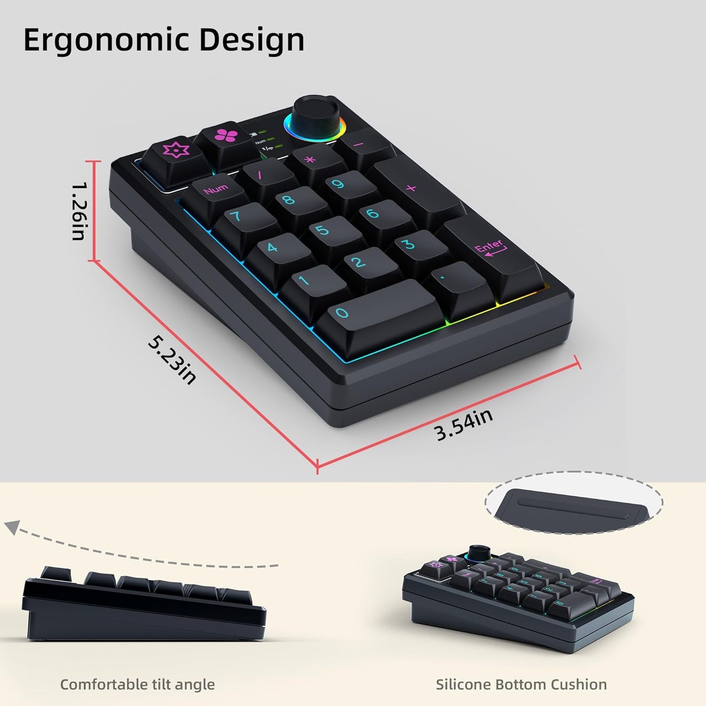 75% Wireless Gaming Keyboard RGB Triple Mode Hot Swappable Mechanical Keyboards PBT Keys Gasket Creamy Custom Keybad Quiet White Switch for Win/MAC