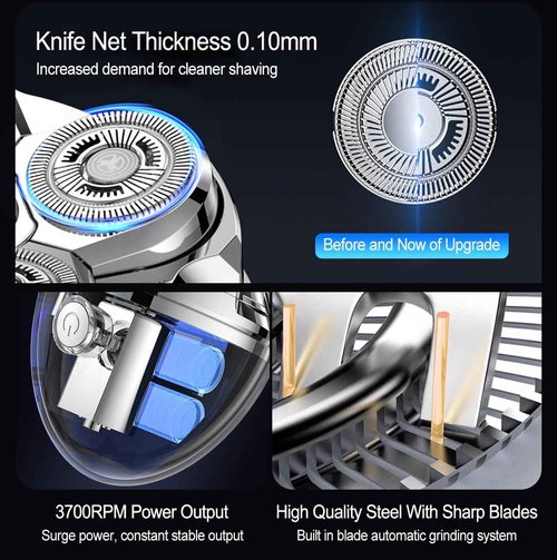 Bald Buddy Head Shaver:Baldy pro/Wet/Dry Bald Head Shaver for Men,Palm/Portable Electric Razor,Precision Magnetic Automatic Adjustment Blades,Easy Clean Blade,Hard Shell Travel Carrying,2025 Made