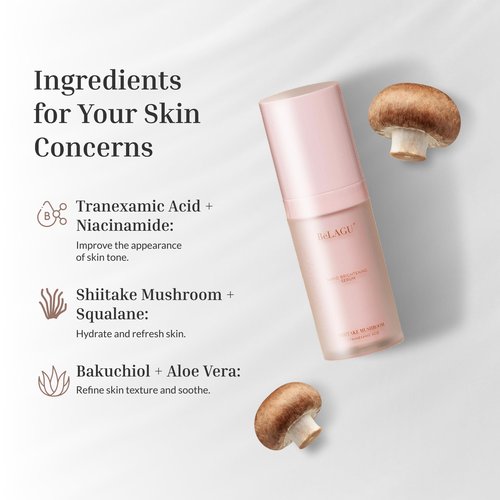 Belagu Naturals Rapid Brightening Serum with Tranexamic Acid | Dark Spot Corrector for Face, Hyperpigmentation & Uneven Tone | Promotes Clarity, Vegan