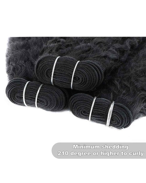 Human Hair Bundles Kinky Straight, 14 16 18 Inch 100% Remy Human Hair 3 Bundles Yaki Straight Hair Bundles