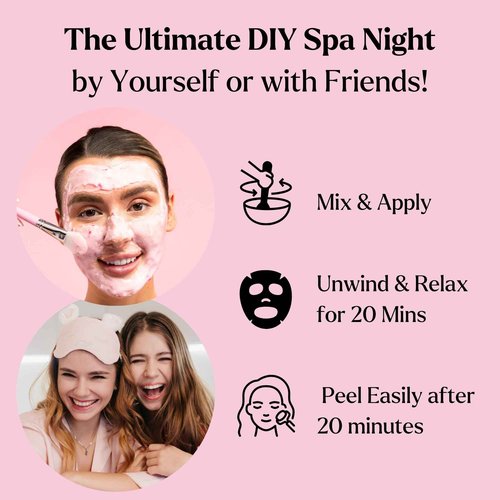 VogueNow Premium Jelly Face Mask for Facials - Bulgarian Rose, 24K Gold, Lavender & Hyaluronic Acid (Pack of 4) - Hydrating, Brightening & Nourishing Jelly Mask | Vajacial | 92 Oz Face Mask Skin Care
