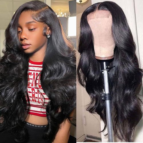 wenyu 32 Inch Body Wave Lace Front Wigs Human Hair Pre Plucked Transparent 13x4 Lace Frontal Wigs Human Hair for Women Wig 32 inch