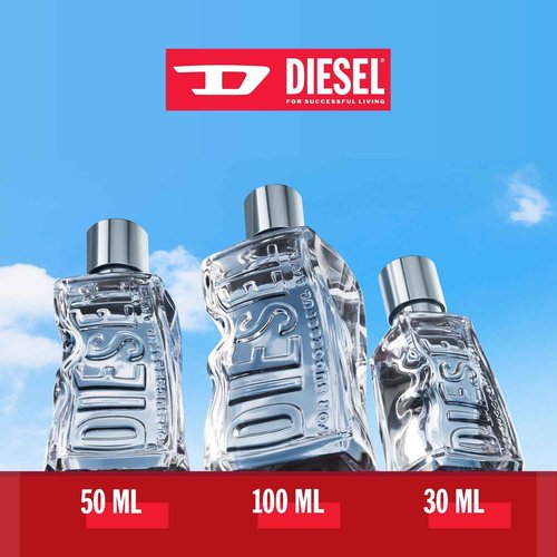 Diesel D Refillable Eau de Toilette Spray for Everyone – Men and Women – Ginger Extract, Denim Cotton Accord, Vanilla Bourbon Extract, Lavender Heart, 1.7 Fl. Oz.
