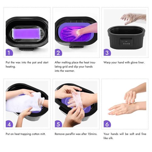 Paraffin Wax Machine for Hand and Feet, Waxkiss 5000ml Paraffin Bath with Lavender Paraffin Wax Warmer for Professional Spa & Arthritis Treatment At Home
