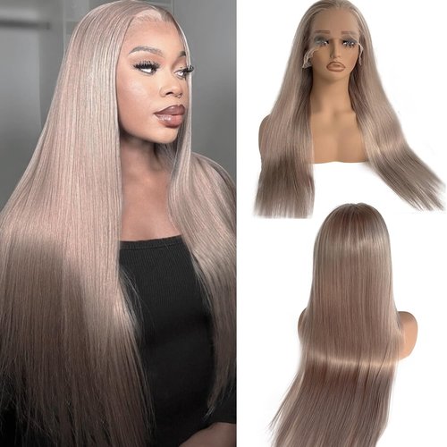 Valiilo Ash Blonde Wig Human Hair 13x6 Lace Front Wig Pre Plucked 18 Inch Glueless Wig Colored Human Hair for Women