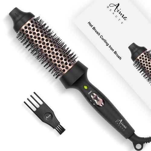 Aima Beauty One Step Hair Dryer & Volumizing Hot Air Brush, Thermal Brush, 1.5"/40mm Heated Round Brush for Blowout Look