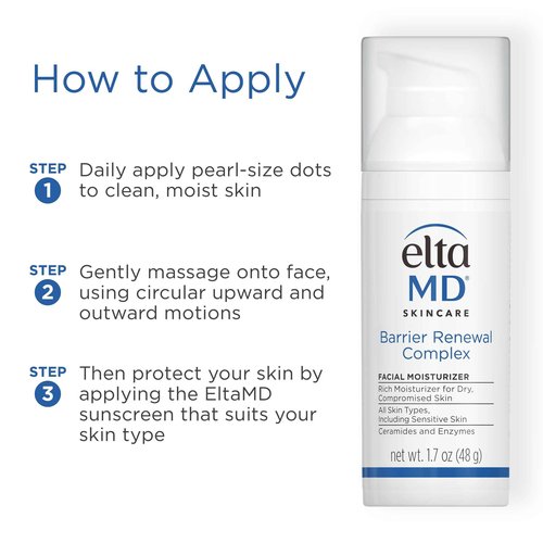 EltaMD Barrier Renewal Complex Face Moisturizer for Dry Skin, Sensitive Skin Moisturizer for Face, 1.7 oz Pump
