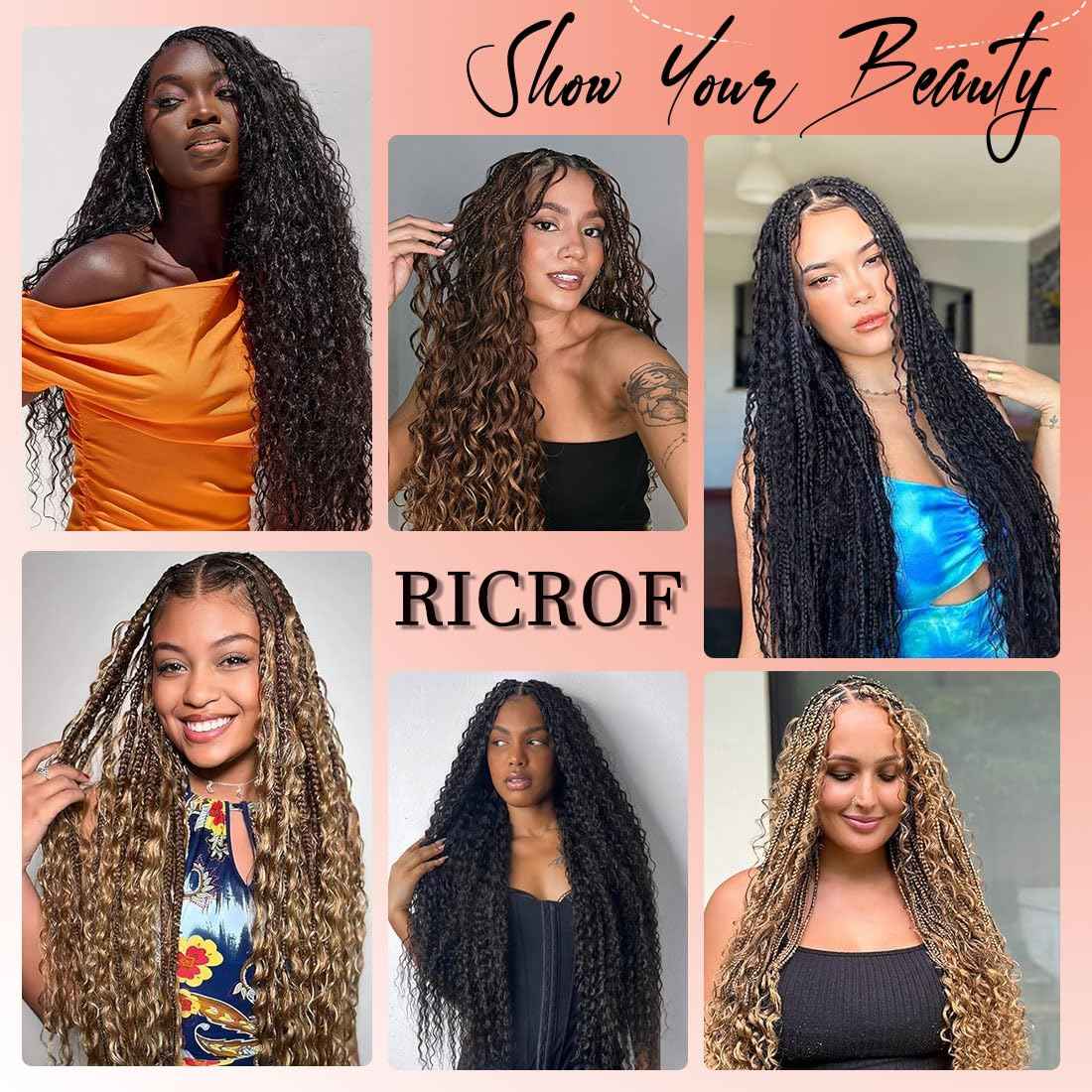 Highlight Ombre Deep Wave Bulk Human Hair Braiding 2 Bundles/Pack 110g 24 Inch No Weft Brazilian Virgin Curly Human Hair Extensions for Boho Braids Wet and Wavy Human Braiding Hair