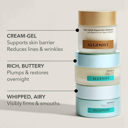 Algenist Algae Peptide Regenerative Face Moisturizer - Restorative Wrinkle Cream + Peptide Moisturizer for Instant Hydration + Skin Barrier Protection - Formulated with Patented Alguronic Acid (2 oz)