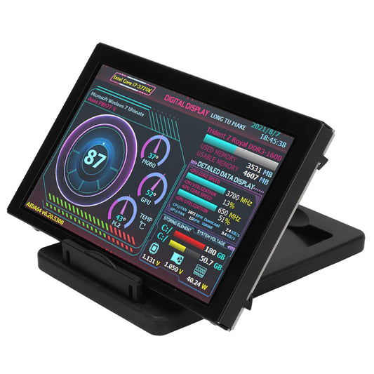 5in Computer Temp Monitor, AIDA64 PC CPU RAM Data Monitor for Linux Windows, PC Temperature Display for PC ARGB Computer Case Secondary Screen, IPS USB Mini Screen