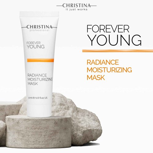 Christina Forever Young Radiance Moisturizing Facial Mask with Vitamin E | Anti-Aging Nourishing Face Masks Skincare | Skin Renewal Boost | Strengthens and Revitalizes Skin | For All Skin Types 50ml