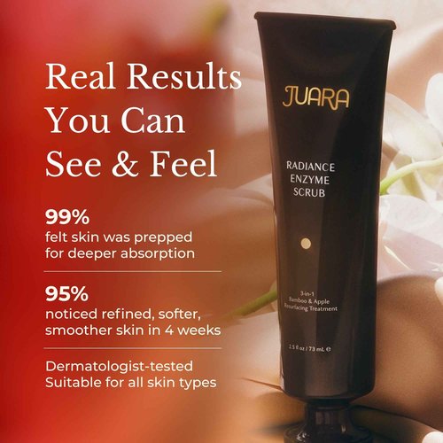 JUARA - Radiance Enzyme Scrub | Sensitive Exfoliant | Brightening Facial Cleanser | Pore Clarifier | Invigorating, 3-1 Face Wash | Cruelty Free, Paraben & Sulfate Free, Vegetarian | 2.5 oz (2 Pack)