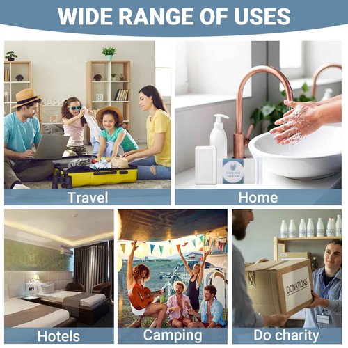 Kacctyen 800 Pcs 0.35oz Mini Bar Soap Bulk Individually Wrapped Bulk Hand Hotel Soap Bars Travel Size Toiletries for Vacation Hospitality Guest Bathroom Rentals