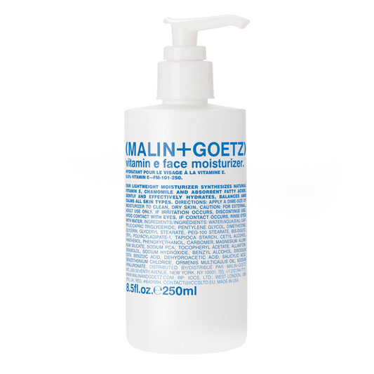 MALIN+GOETZ Vitamin E Face Moisturizer | Lightweight Hydrating Daily Face Cream Balancing All Skin Types | Fragrance-Free, Vegan | 8.5 Fl Oz
