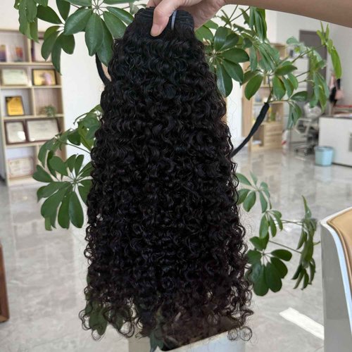 VIPbeauty Burmese Curly Bundles Human Hair 28 Inch 100% Unprocessed 16A Virgin Hair Water Wave 1 Bundles Spiral End Quick Weave Hair for Black Women Natural Black