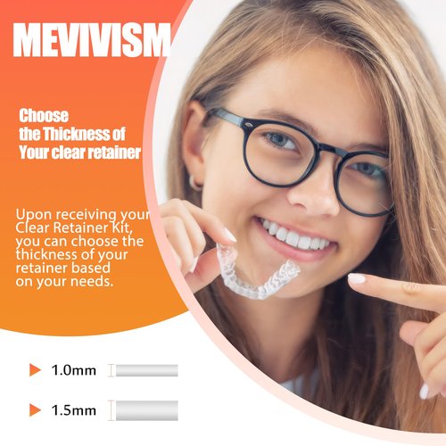 Custom Clear Retainer for Upper or Lower Teeth, BPA & Latex-Free, Invisible and Comfortable Fit for Adults & Teens (Upper or Lower)