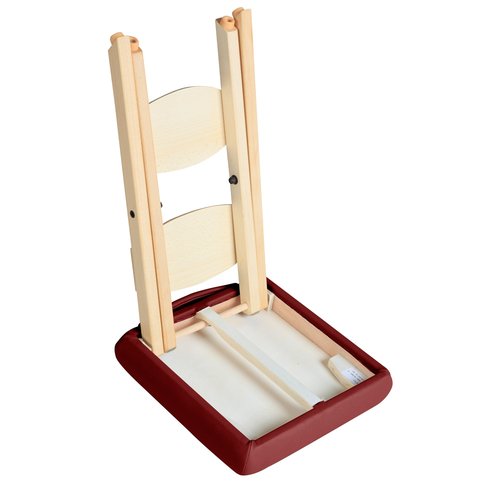 Mt Massage Tables Massage Tables Lightweight Wooden Handy Folding Massage Stool Burgundy