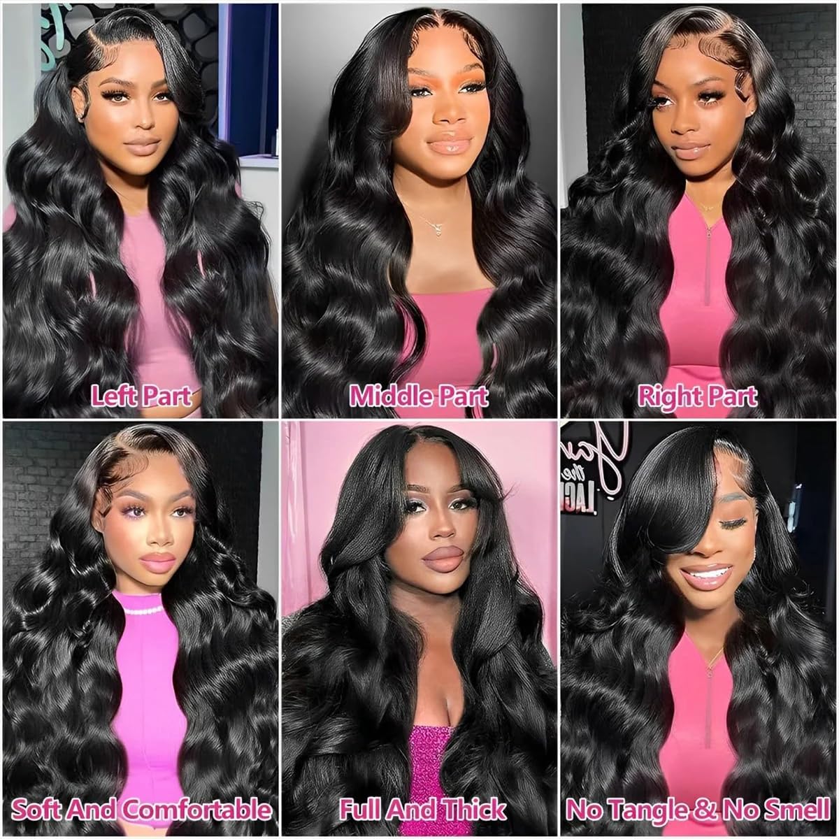 13x6 Body Wave Lace Front Wig Human Hair HD Transparent Body Wave Frontal Wig Pre Plucked With Baby Hair 26 Inch 200% Density Glueless Black Body Human Hair Wigs for Women