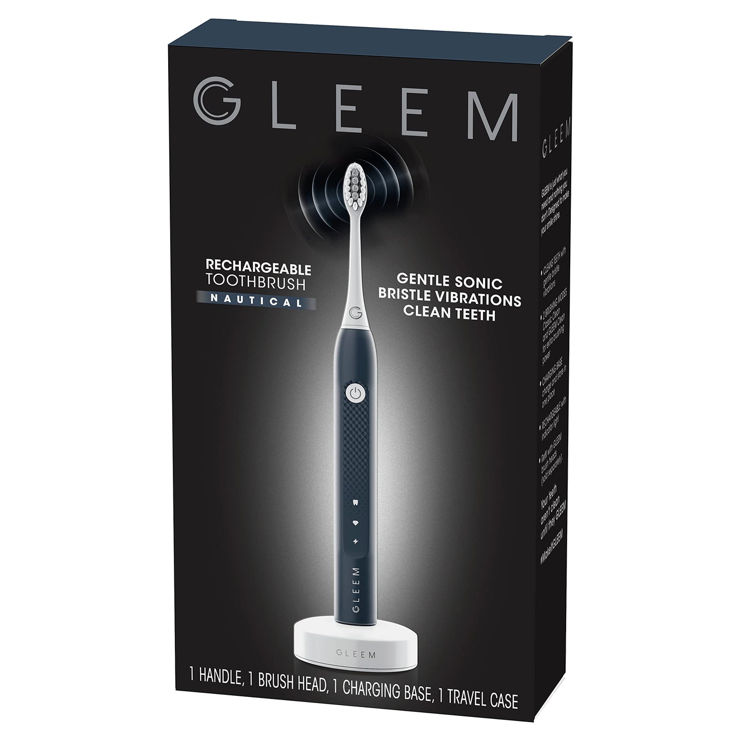 Gleem Rechargeable Electric Toothbrush, Nautical Blue