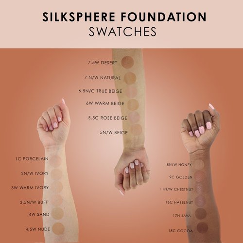 TEMPTU SilkSphere Airbrush Foundation: Long-Lasting Liquid Makeup, Medium-Full Coverage | 4-In-1 Formula Foundation, Primer, Concealer & Corrector | Luminous, Dewy Finish | Tan/Deep | .25 Fl Oz