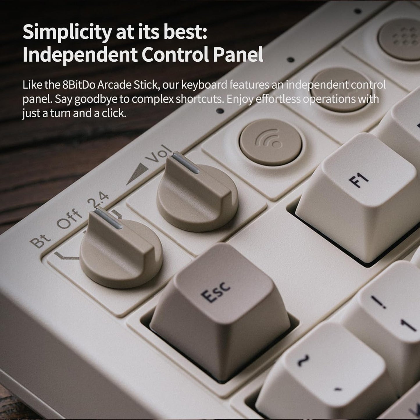 AKNES 8BitDo Retro 108 Mechanical Keyboard, Hot Swappable Gaming Keyboard with 108 Keys, Integrated Numpad, Dual Super Buttons, Bluetooth/2.4G/USB-C for Windows & Android - Fami Edition