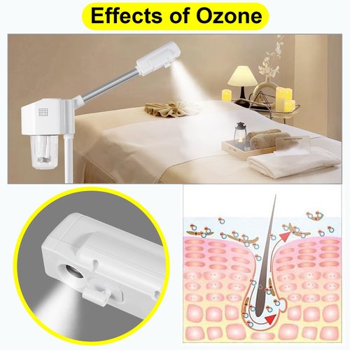 HeavenBird Stand Professional Ozone Facial Steamer with Touch Control, Detachable, Adjustable Height & Rolling Base, 360° Rotatable Nozzle, Hot Mist Function, Use for Home, Salon SPA