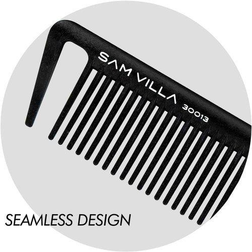 Sam Villa Signature Series Professional 8-Piece Cutting & Hair Parting Comb Set With Case