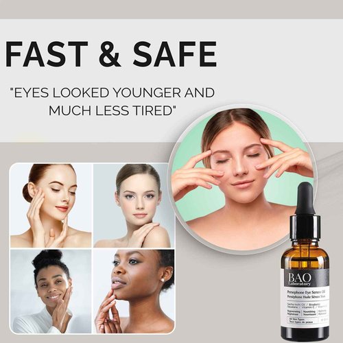 BAO Laboratory Persephone Eye Serum Oil | Sacha Inchi Oil, Bisabolol and Vitamin C & E | Eye Serum for Wrinkles, Finelines and Dark Circle (30 ML)