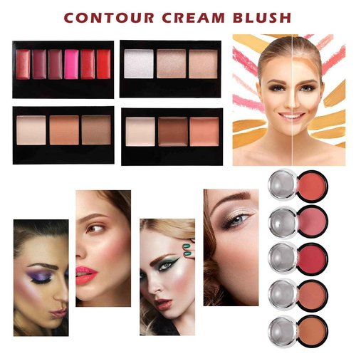 Hegafoo All in One Makeup Kit for Teens, 106 Pcs Professional Makeup Kit for Women Full Kit, Include Eyeshadow Palette, Lipstick Set, Concealer, Foundation, Lipgloss, Makeup Brush(Silver)