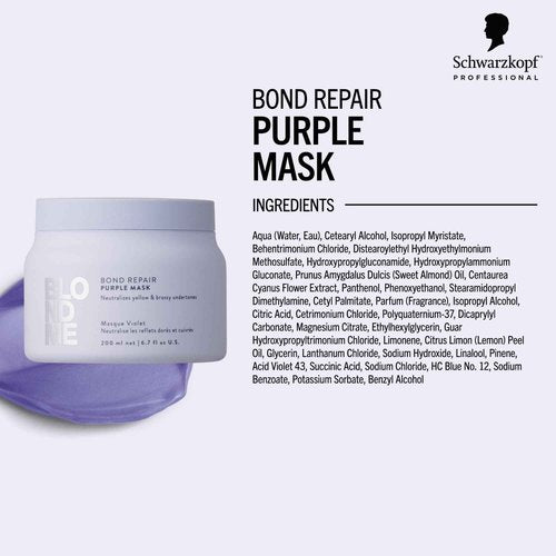 BlondMe BOND REPAIR Purple Mask 500 mL/16.9 fl oz