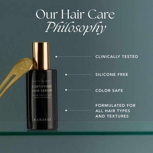 RANAVAT BOTANICS RANAVAT Mighty Majesty - Fortifying Hair Serum - Hair Oil Serum for Scalp Hydration, Frizz Control, & Hair Shine - With Jasmine and Amla Extract (1.7 oz)