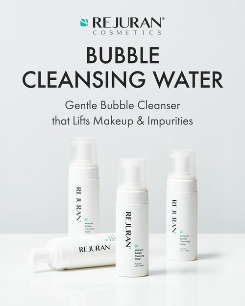 REJURAN® c-PDRN® Korean Skin Care Bundle – Turnover Ampoule Face Serum & Moisture Bubble Cleansing Water for Firming, Hydrating, Radiant Skin and Gentle Makeup Removal