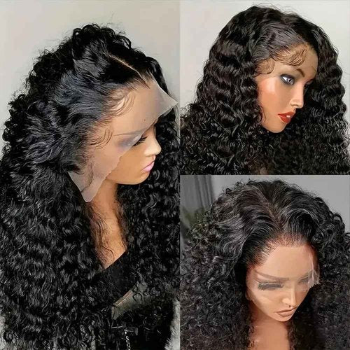virginess Deep Wave Lace Front Wigs Human Hair Pre Plucked 22 Inch 13x4 Lace Frontal Closure Wig for Black Women Human Hair Glueless Deep Curly Lace Front Wig