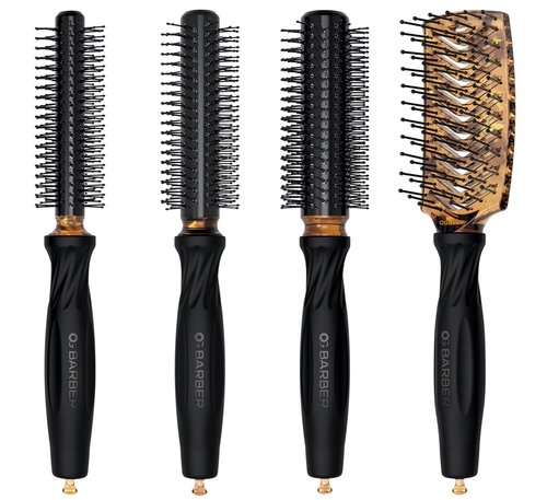 Olivia Garden OG Barber contains 4 styling brushes, ideal for men grooming
