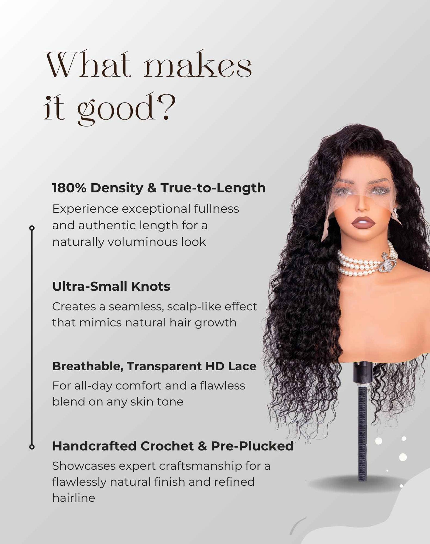 Gorpo 28 Inch Deep Wave Lace Front Wigs Human Hair, 13x6 HD Wet and Wavy Lace Front Wigs, Curly Human Hair Wig, 180 Density Deep Wave Wig, Pre Plucked & Glueless, Natural Color