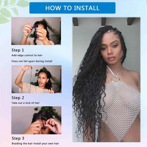 Coolbeeza Human Braiding Hair 22 Inch Deep Water Wave Bulk Human Hair for Braiding 12A Brazilian Virgin Curly Hair for Boho Braids Wet and Wavy No Weft 2 Bundles 100g Hair Extensions