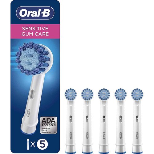 Oral-B Sensitive Gum Care Replacement Brush Heads for an Oral-B Electric Toothbrush, Pack of 5