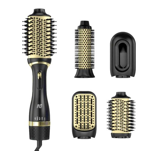Nycoba Hair Dryer Brush, Multifunctional Hot Air Brush with 4 Adjustable Heat Settings for All Hair Types, Negative Ion Technology & Quick Drying