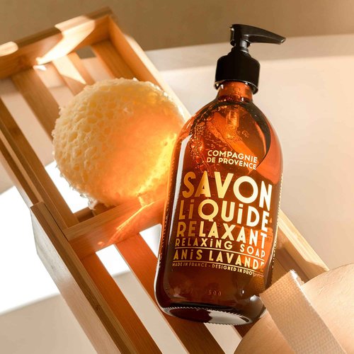 Compagnie de Provence Savon de Marseille Extra Pure Liquid Soap - Anise Lavender - Bulk 67.6 Fl Oz Plastic Bottle Refill