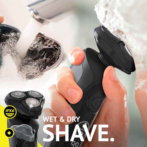 7-in-1 Electric Razor for Men with USB Charging Station - Shaver with Floating 8 Contouring Technology and IQ Cleaning Sensor