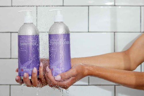 Plaine Products Eco-Friendly Shampoo and Conditioner - Citrus Lavender - Sulfate Free, 16oz (Refillable Bottles with Pumps)