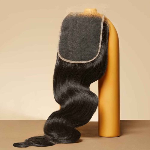 Triippy Raw Hair 5x5 HD Lace Closure Body Wave More Less Shedding than Regular Virgin Hair, 0.10mm Ultra-Thin 5x5 Swiss Real HD Lace with 100% Raw Cambodian Human Hair 14 Inches