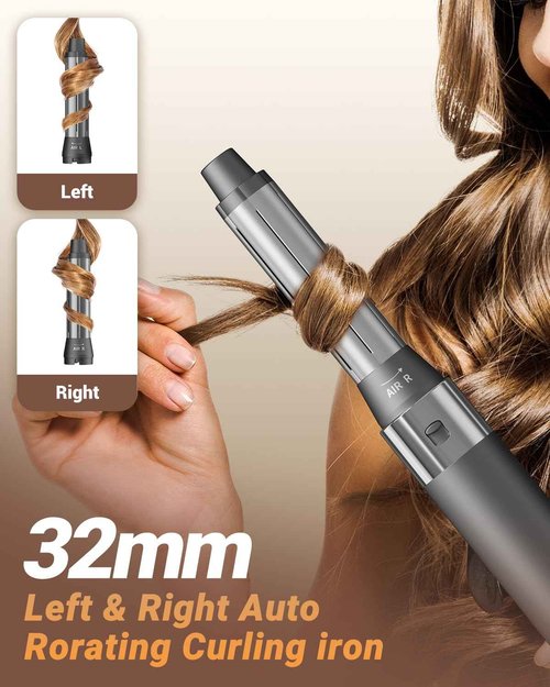 IBAYS Hair Dryer Brush 6 in 1 Professional Hot Air Styler, 110,000 RPM High-Speed Negative Ionic Hair Dryer, Auto Wrap Curler Frizz-Free Blow Dryer Brush for Curling Volumizing Straightening Styling