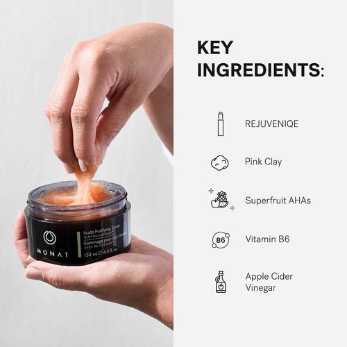 MONAT Scalp Purifying Scrub - w/Rejuveniqe® Deeply Cleanses, Purifies & Soothes Leaving Hair Cleansed & Fresh. Dissolves Dead Skin Cells & Restores Balance to the scalp. - Net Wt. 134 ml/4.5 fl. oz.