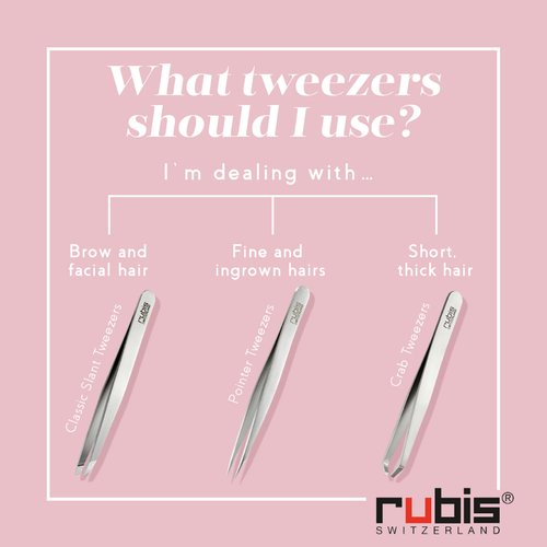 Rubis Classic Come Fly with Me Stainless Steel Slanted Tweezers for Precise Eyebrows and Hair Removal, The Emotional Collection, Light Blue Pastel,Rubis Switzerland Swiss Made World Renowned Precision